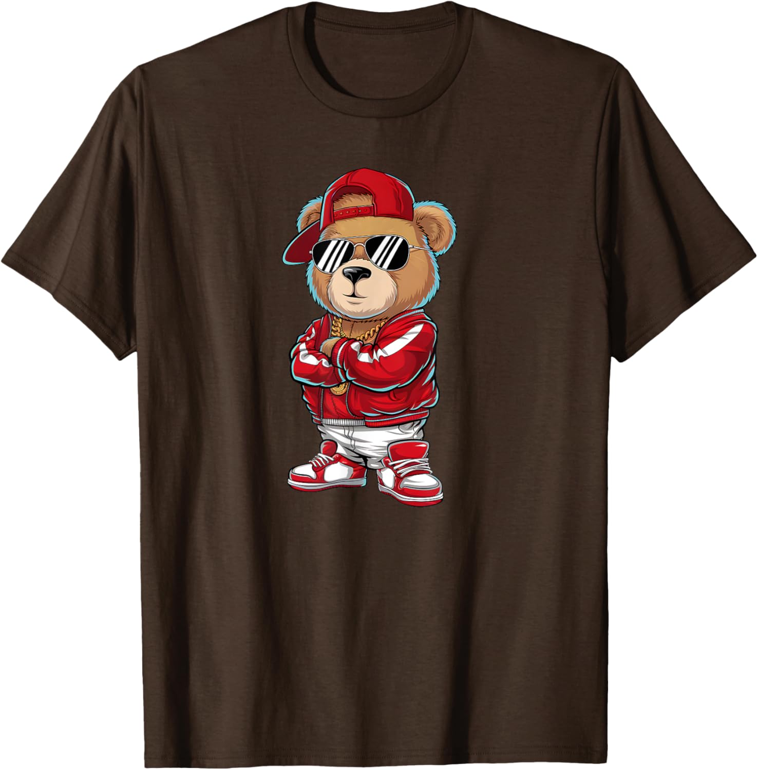 Funny Hip Hop Teddy Bear 90s Graffiti Art T-Shirt for Rap Lovers - 17