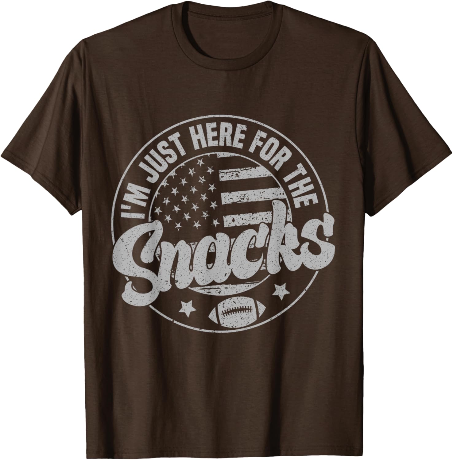 Funny I'm Just Here For The Snacks American Football T-Shirt for Fans - 8