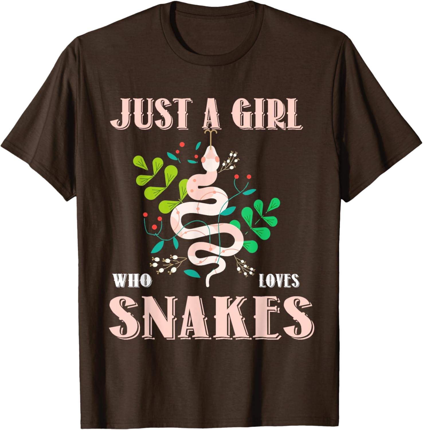 Cute Just a Girl Who Loves Snakes T-Shirt for Reptile Lovers - 28
