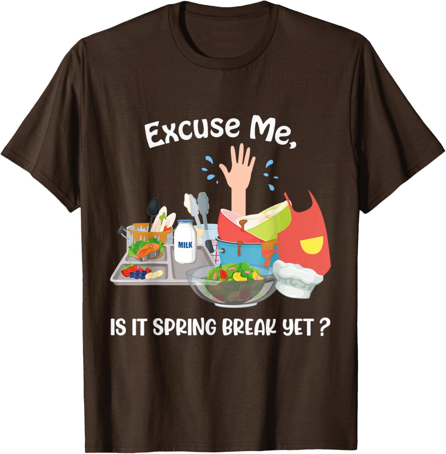 Funny Lunch Lady Life T-Shirt for Spring Break Enthusiasts - 17