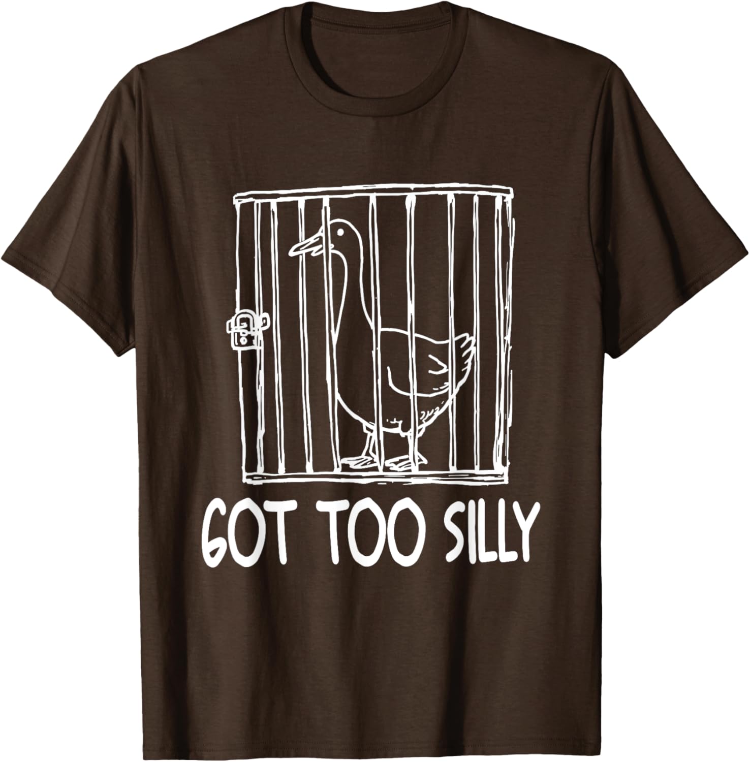 Funny Goose Humor T-Shirt for Animal Lovers - Goose Got Too Silly - 17