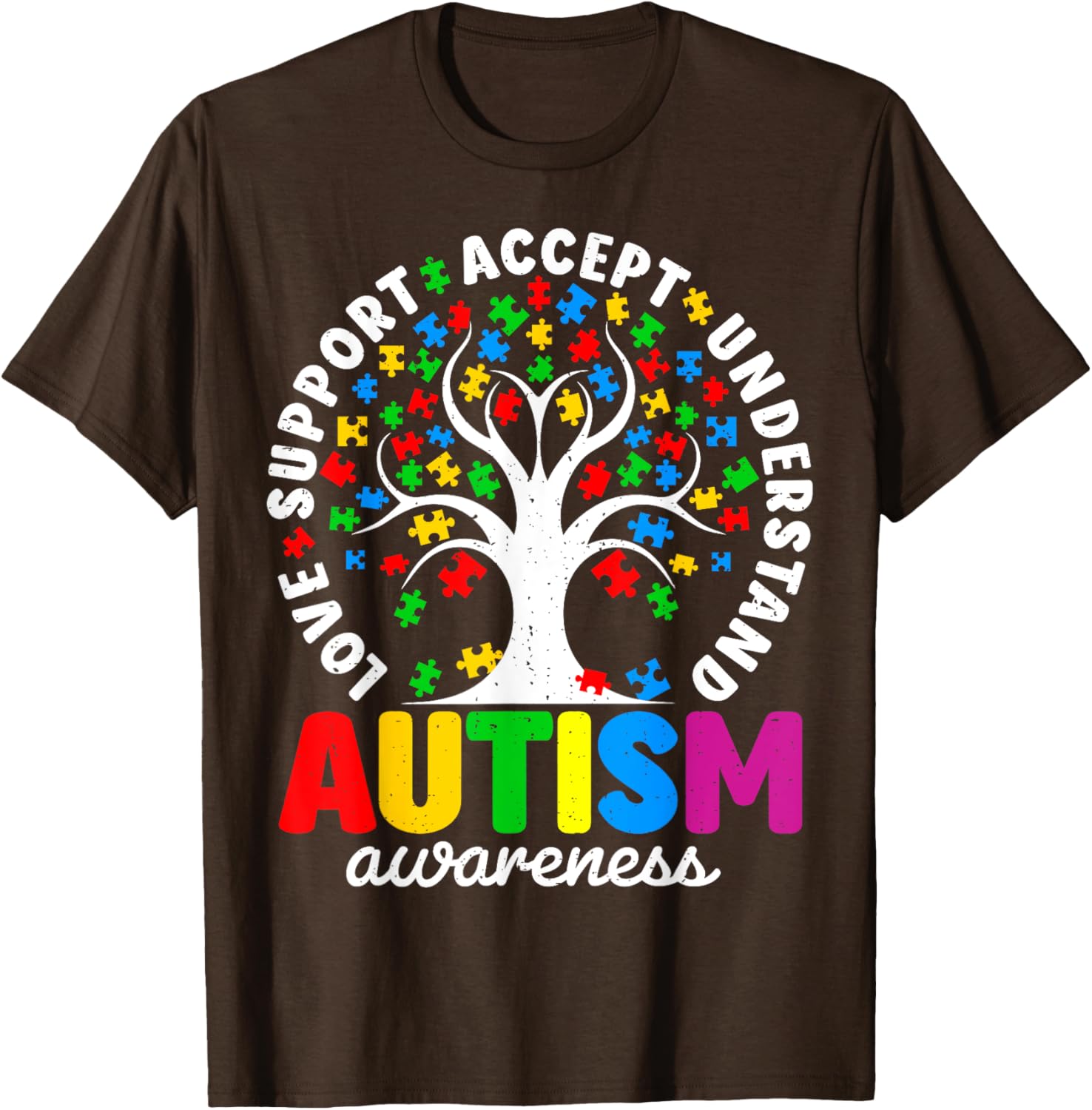 Funny Tree of Life Autism Awareness T-Shirt for Supporters - 5