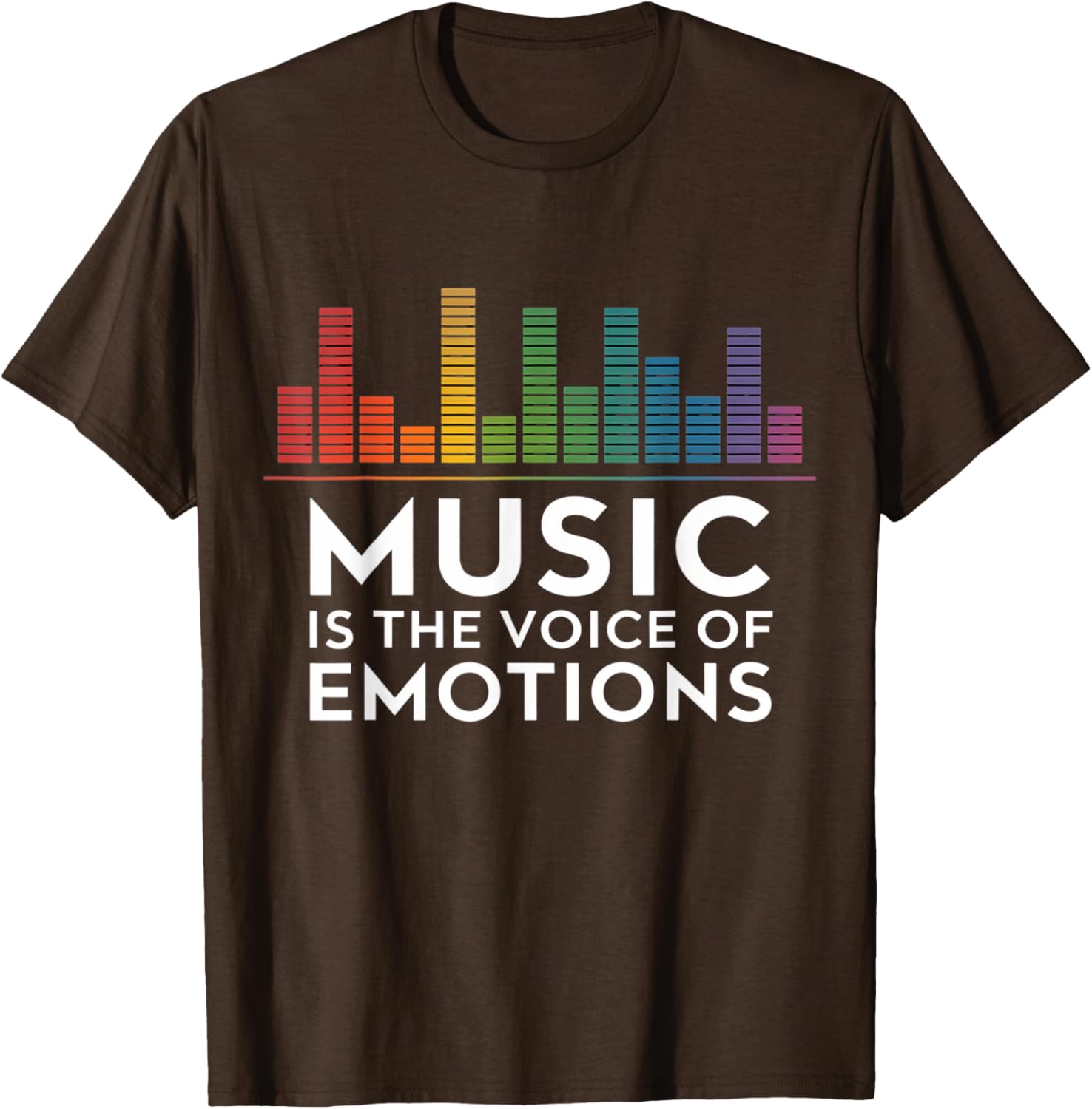 Equalizer DJ Musical Quote T-Shirt Music is the Voice of Emotions - 5