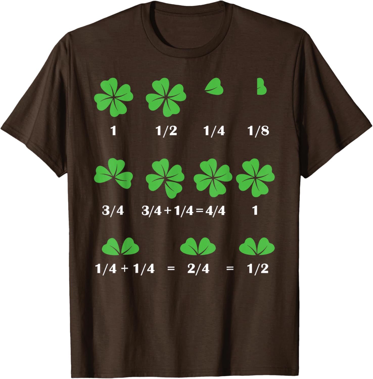 Funny Shamrock Fraction T-Shirt for St Patrick's Day Fun for Kids - 6