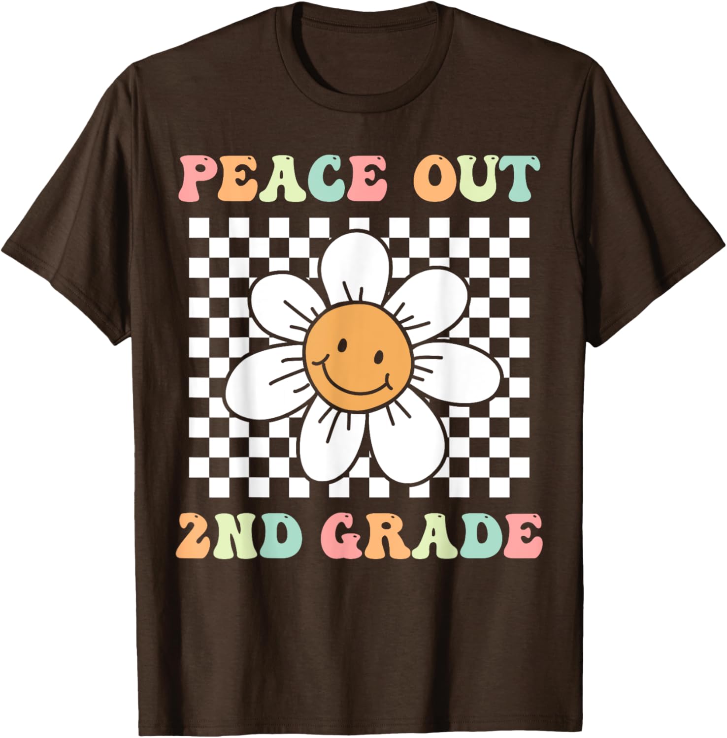Cute Groovy Peace Out Second Grade Last Day T-Shirt for Kids - 3