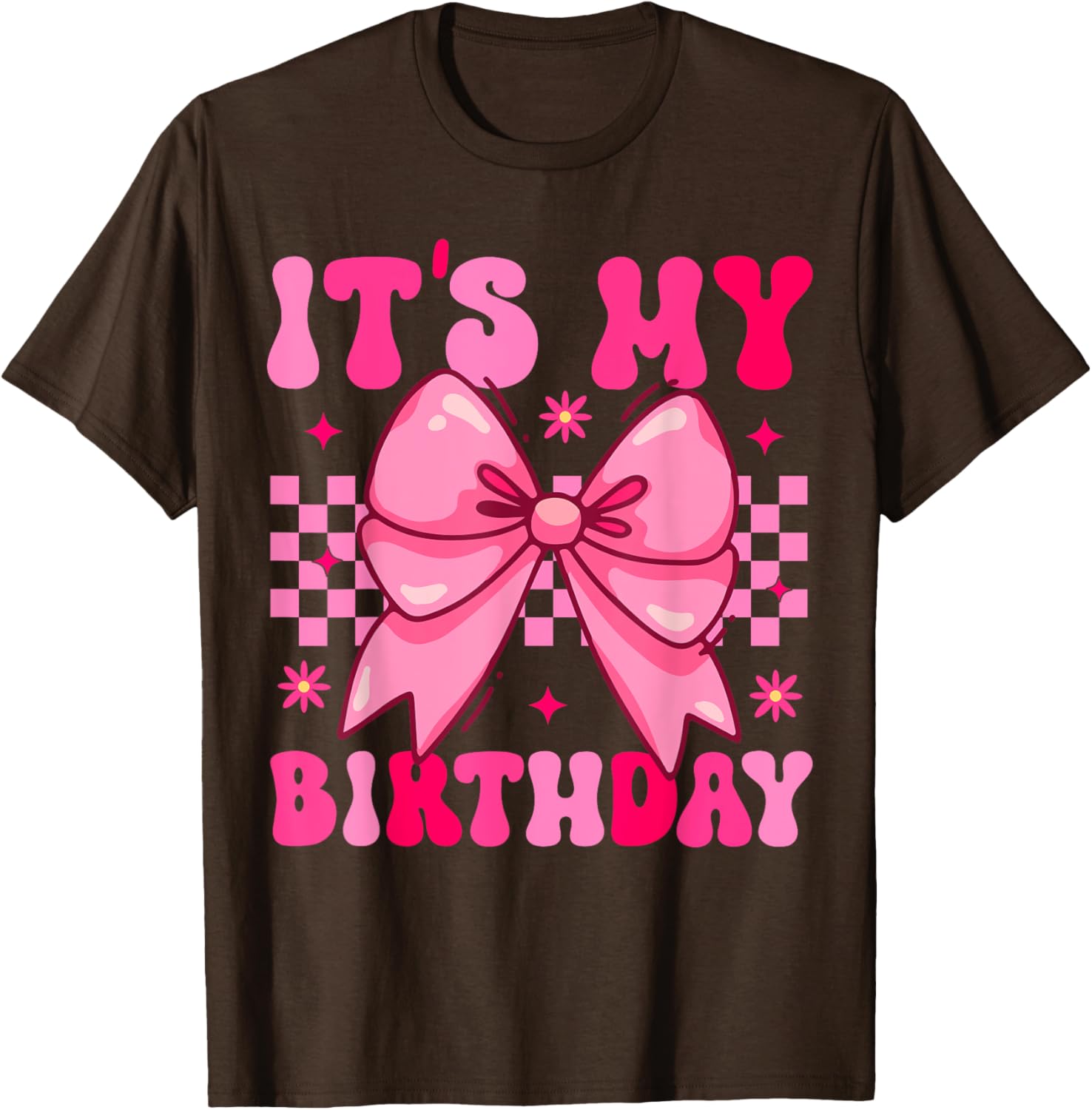 Groovy It's My Birthday Bow T-Shirt for Girls and Teens Perfect Gift - 5