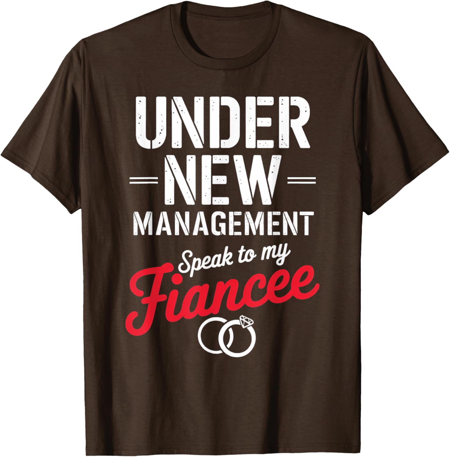 Cute Speak To My Fiancé Fiancee T-Shirt for Newly Engaged Couples - 1