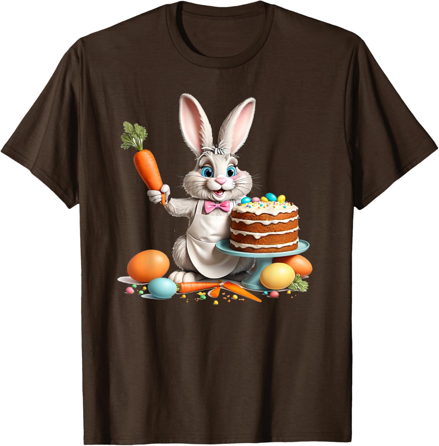 Easter Bunny Baking Carrot Cake T-Shirt for Fun Holiday Celebrations - 27