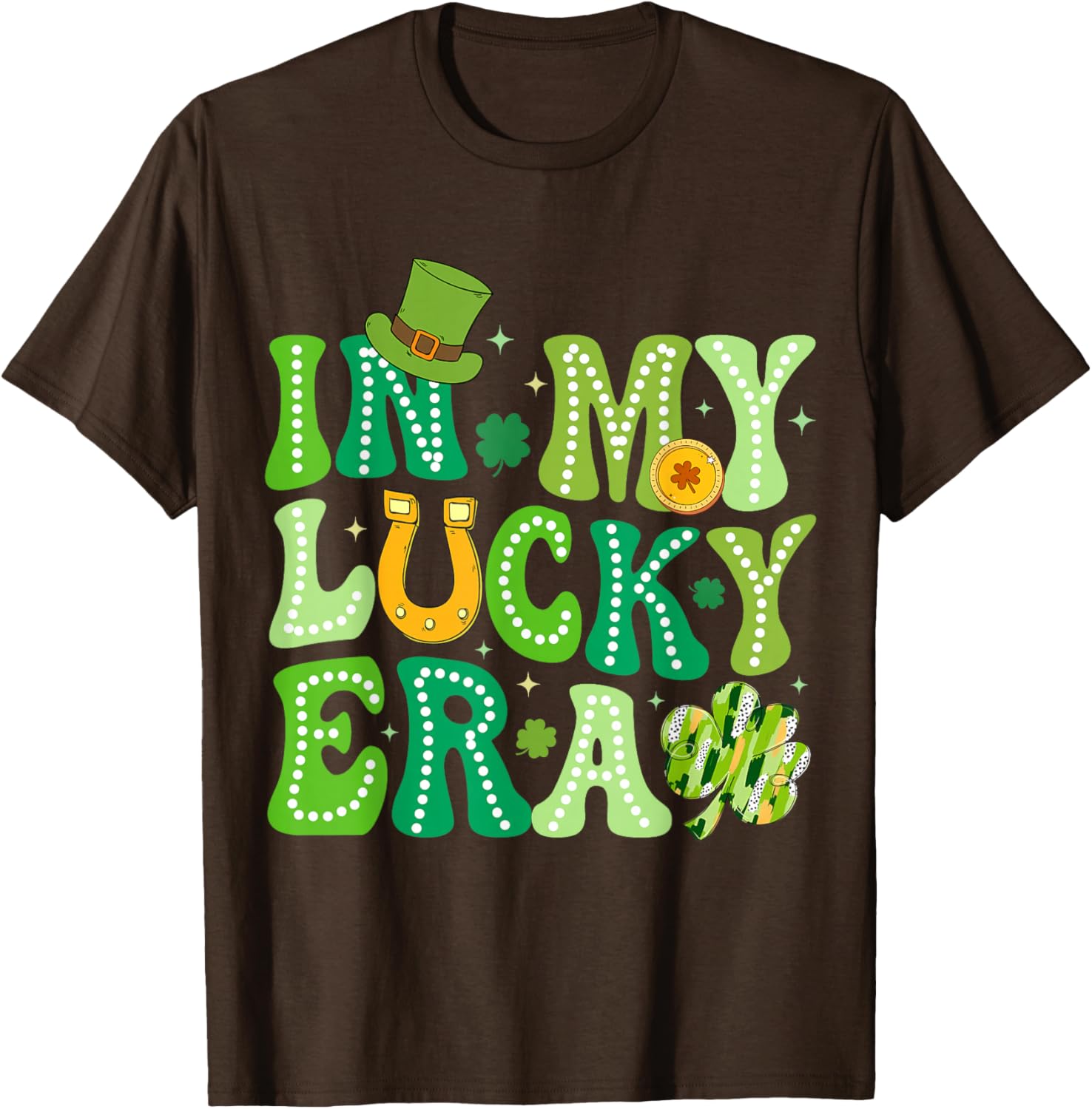 Groovy St Patricks Day Shamrock Lucky Charm T-Shirt for Fun Celebrations - 5