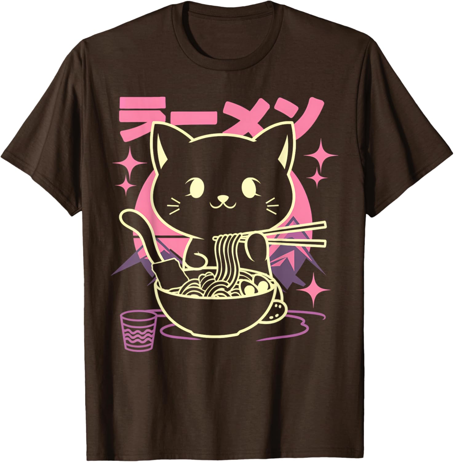 Cute Cat Ramen Kawaii Anime T-Shirt Gift for Men, Women, and Kids - 5