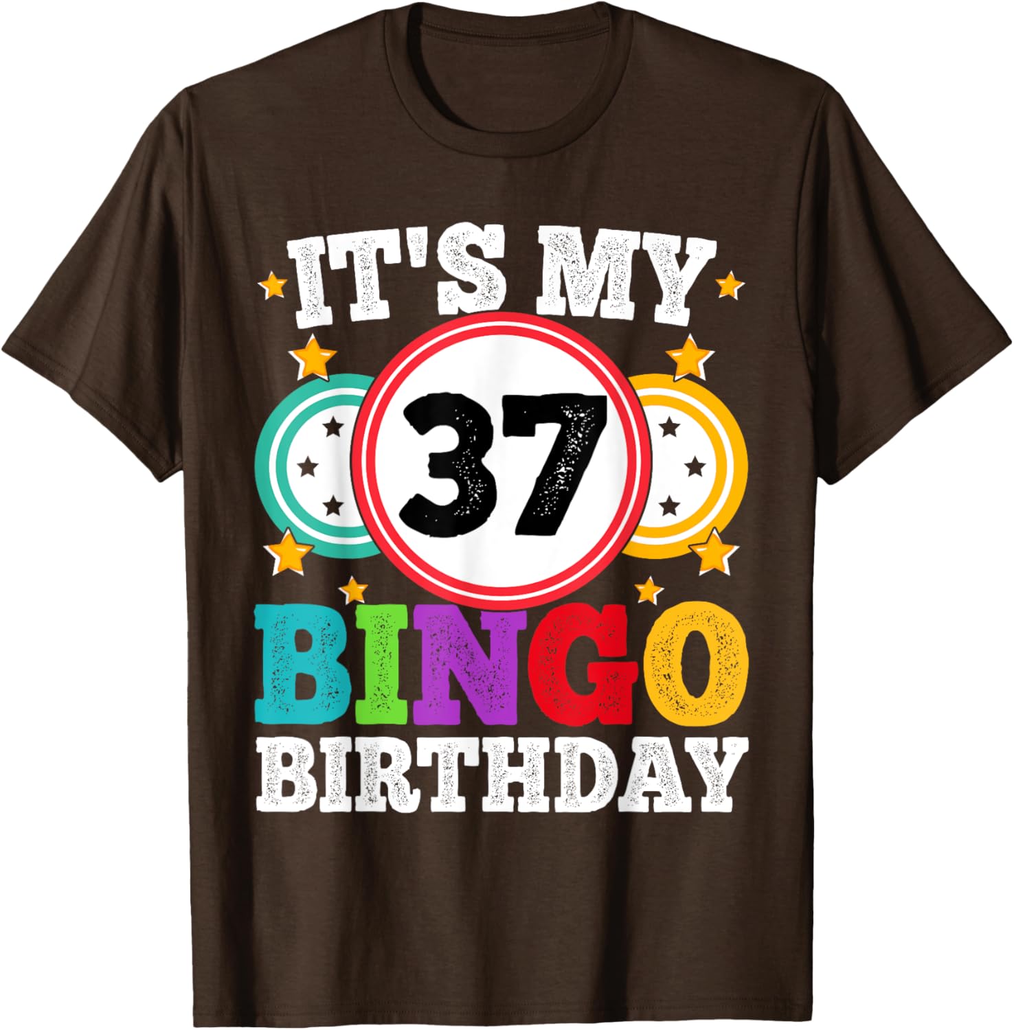 Funny Bingo 37th Birthday T-Shirt for Men and Women - Celebrate in Style - 18