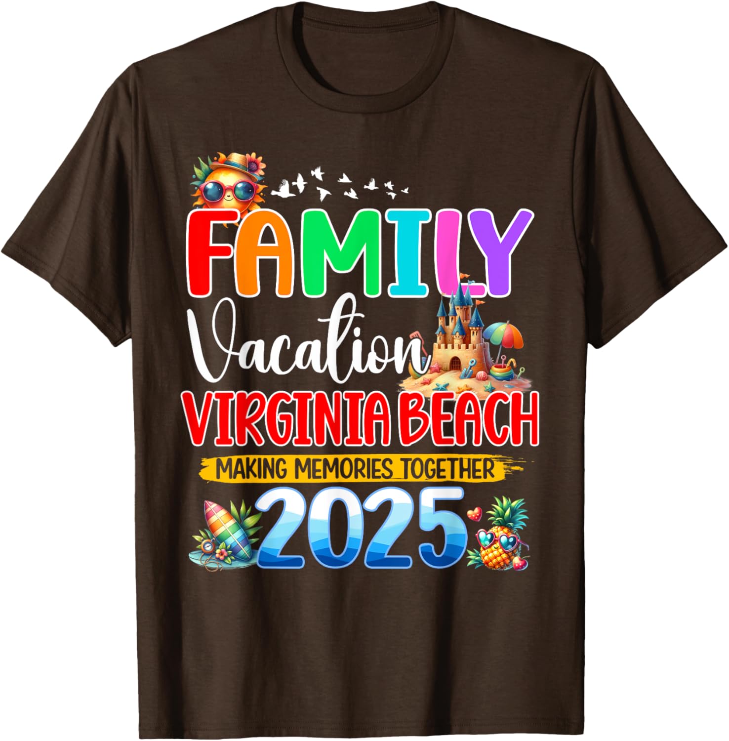 Family Vacation Virginia Beach 2025 Matching Group T-Shirt for All Ages - 22