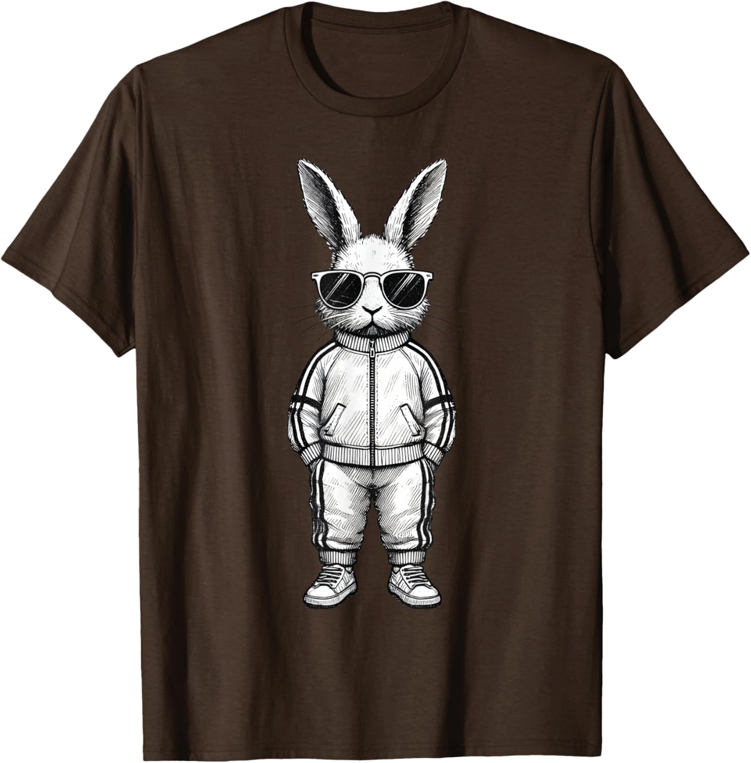 Cool Bunny Face with Sunglasses Easter T-Shirt for Boys and Kids - 24