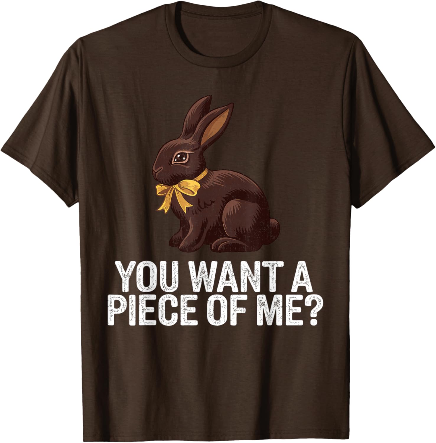 Cute Easter Rabbit Chocolate Bunny Graphic T-Shirt for Fun Holiday Style - 24