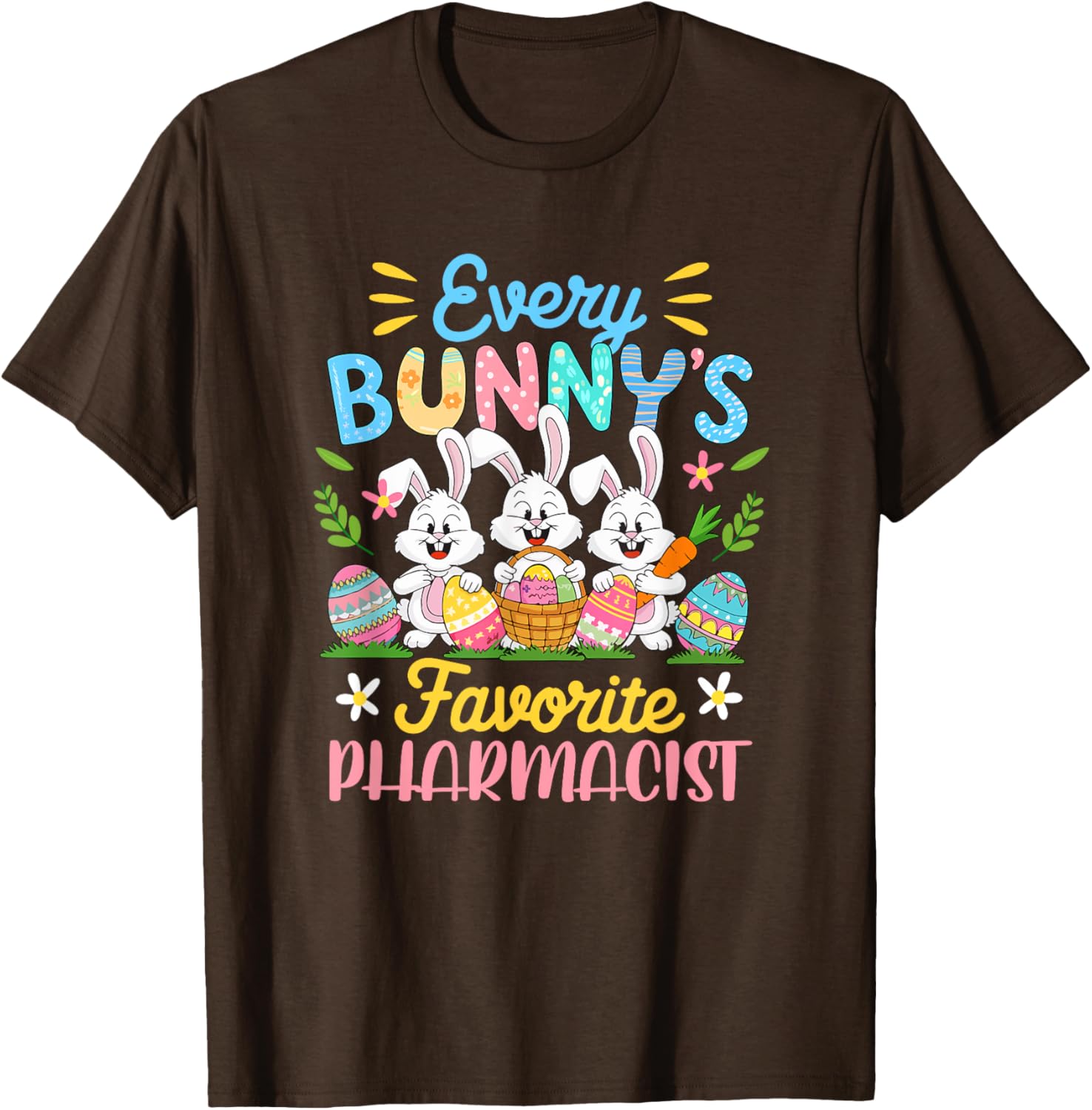 Bunny's Favorite Pharmacist Easter Bunnies Egg Hunt T-Shirt for Kids - 21