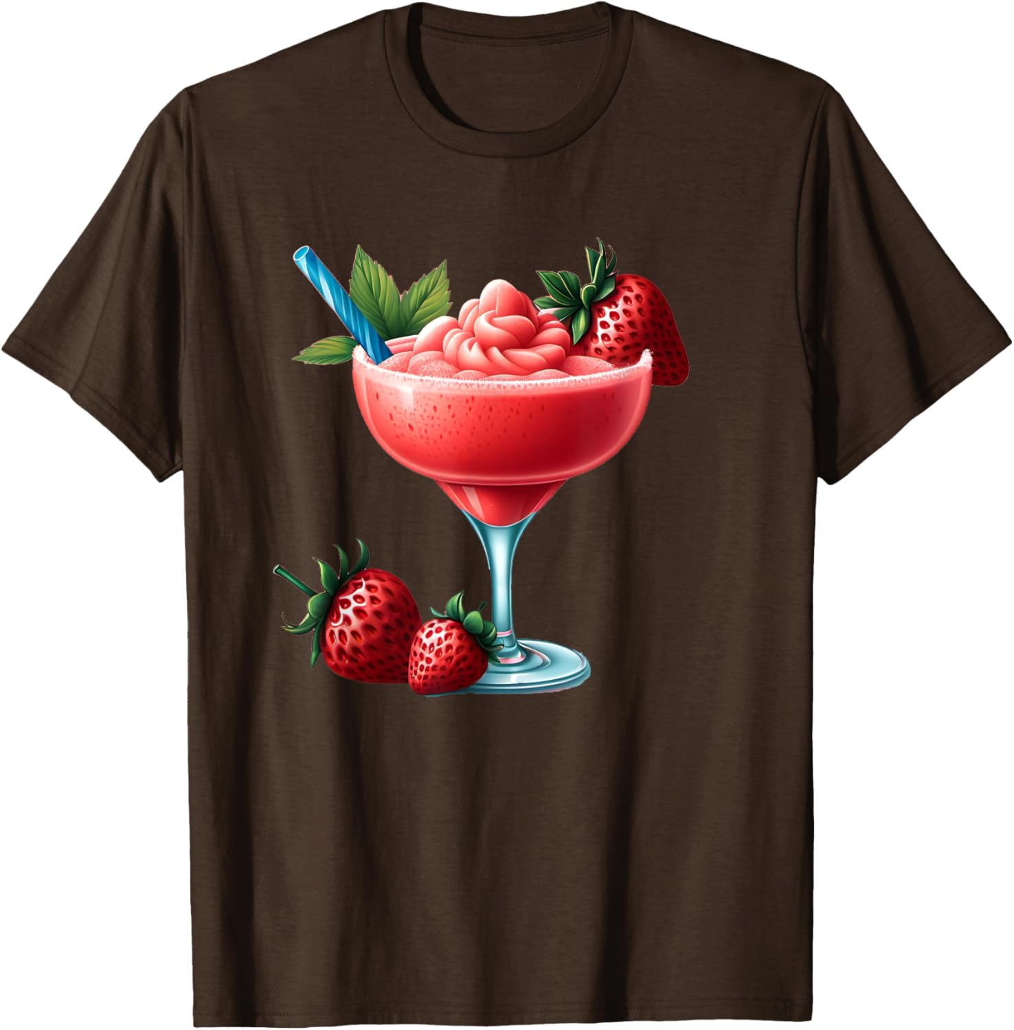 Frozen Strawberry Daiquiri T-Shirt for Fun Summer Vibes and Relaxation - 20