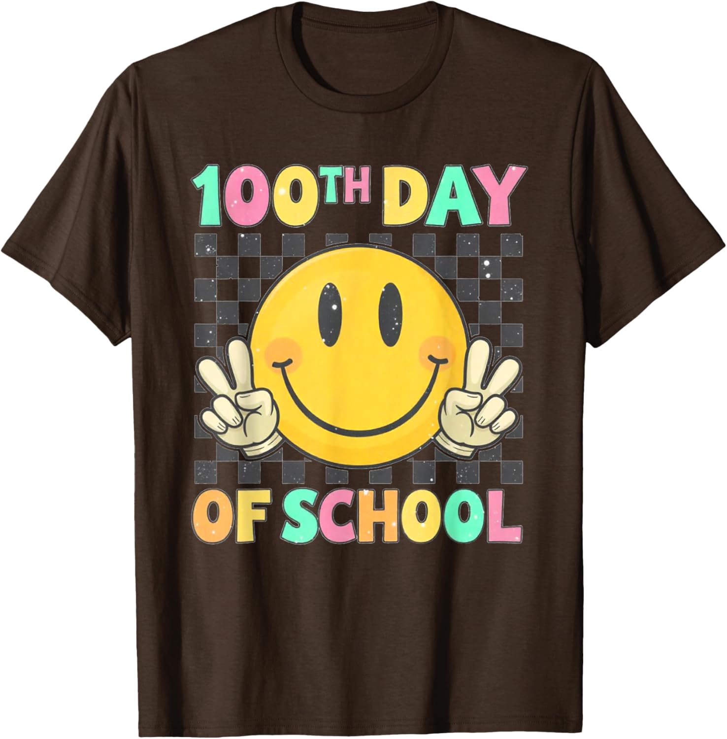 Cute 100th Day of School Smile Face T-Shirt for Kids and Teachers - 16