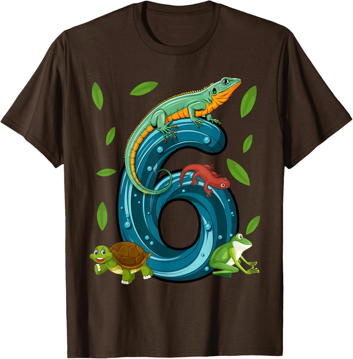 Cute Lizard T-Shirt for 6 Year Olds Birthday Party Celebrations - 2