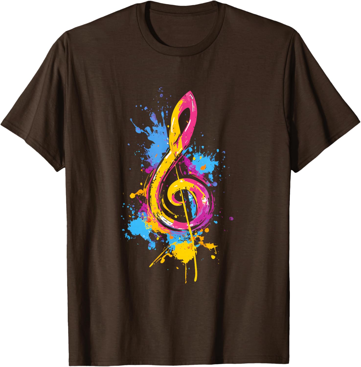 Colorful Treble Clef T-Shirt for Music Lovers - Fun Musical Tee - 21