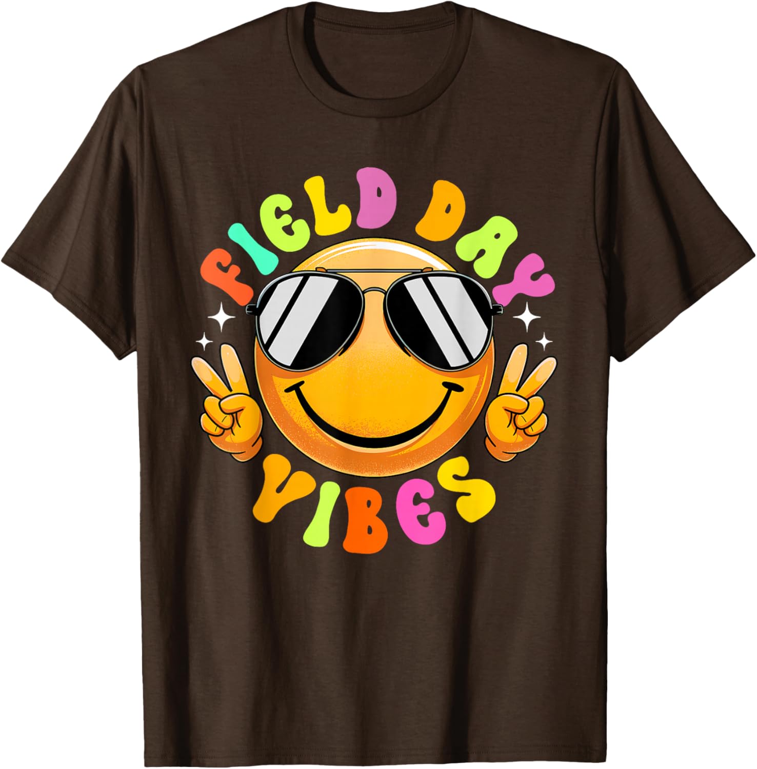 Field Day Vibes Summer Smile Peace Teacher Kids T-Shirt for Fun Times - 15