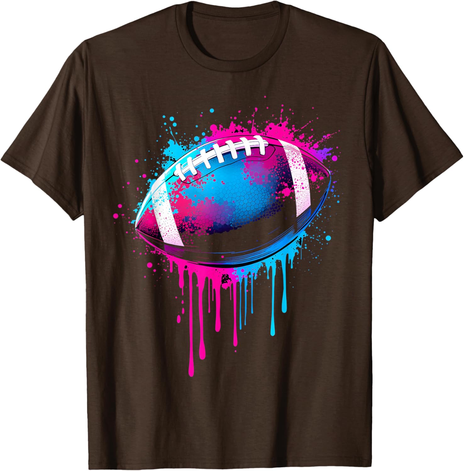 Colorful Tie Dye Football Game Day T-Shirt for Boys - Fun Sports Wear - 1