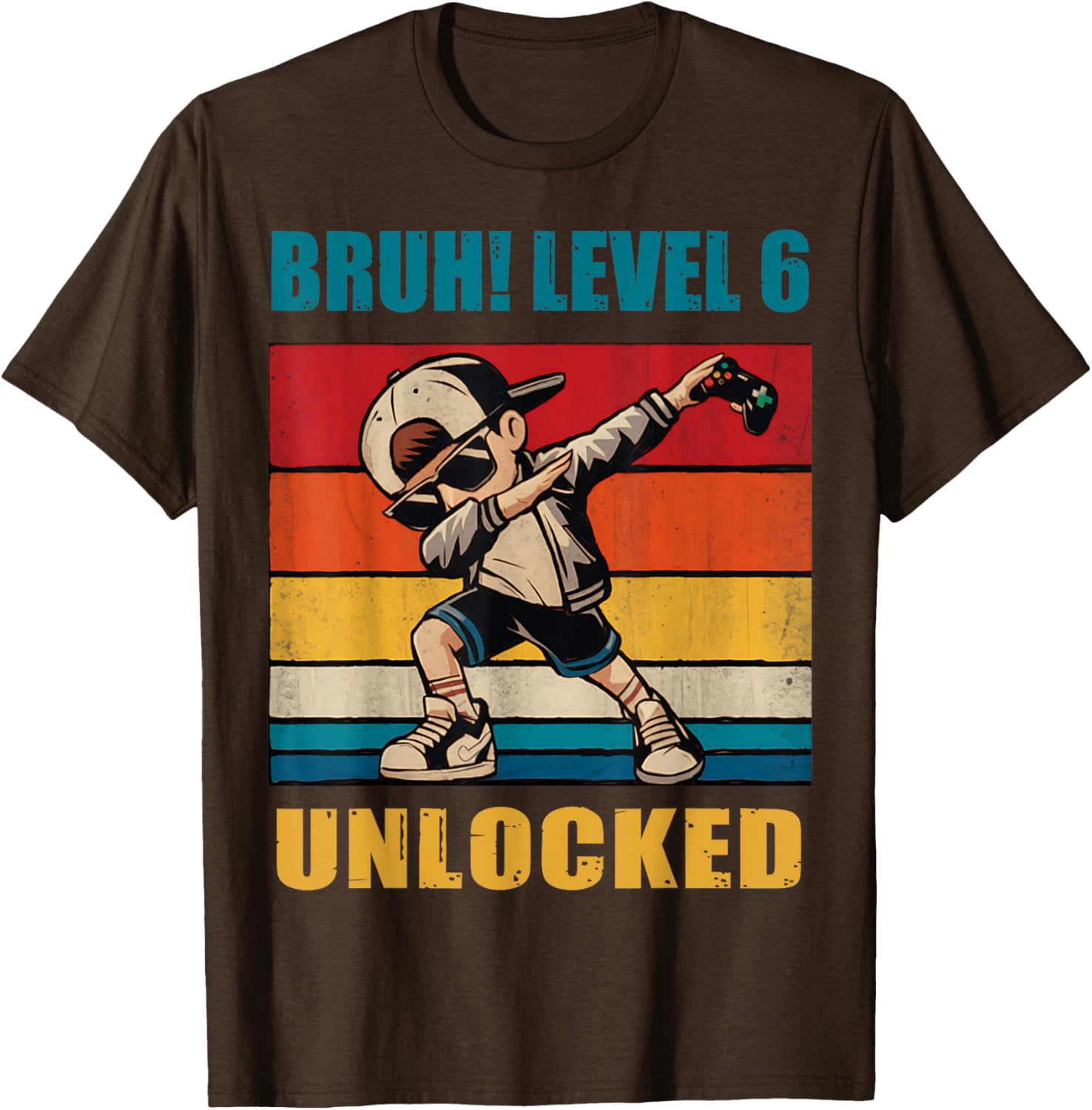Cool Dabbing Gamer T-Shirt for 6 Year Old Birthday Celebration - 14