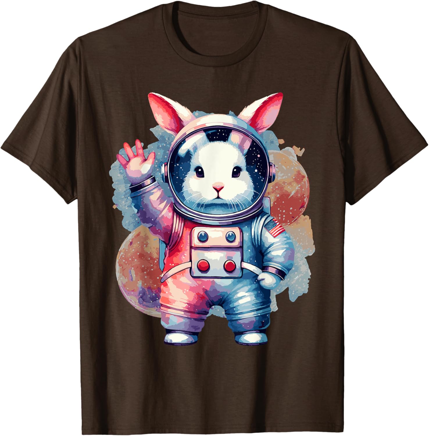 Funny Bunny Rabbit Astronaut Costume Easter T-Shirt for Kids - 9