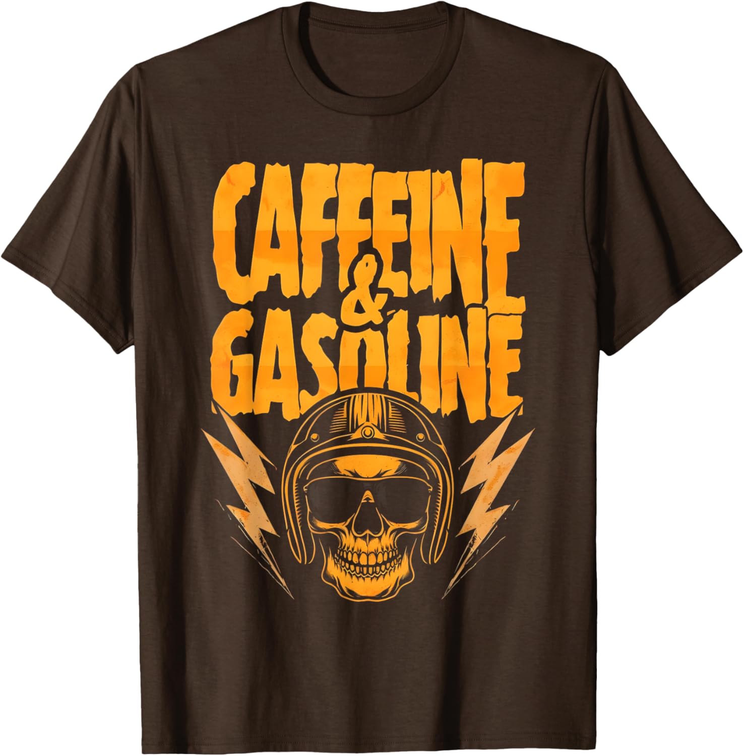 Funny Powered by Caffeine and Gasoline T-Shirt for Coffee Lovers - 1