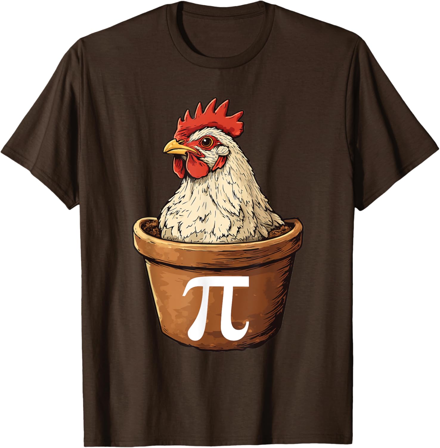 Funny Chicken Pot Pi Math T-Shirt for Math Lovers and Foodies - 16