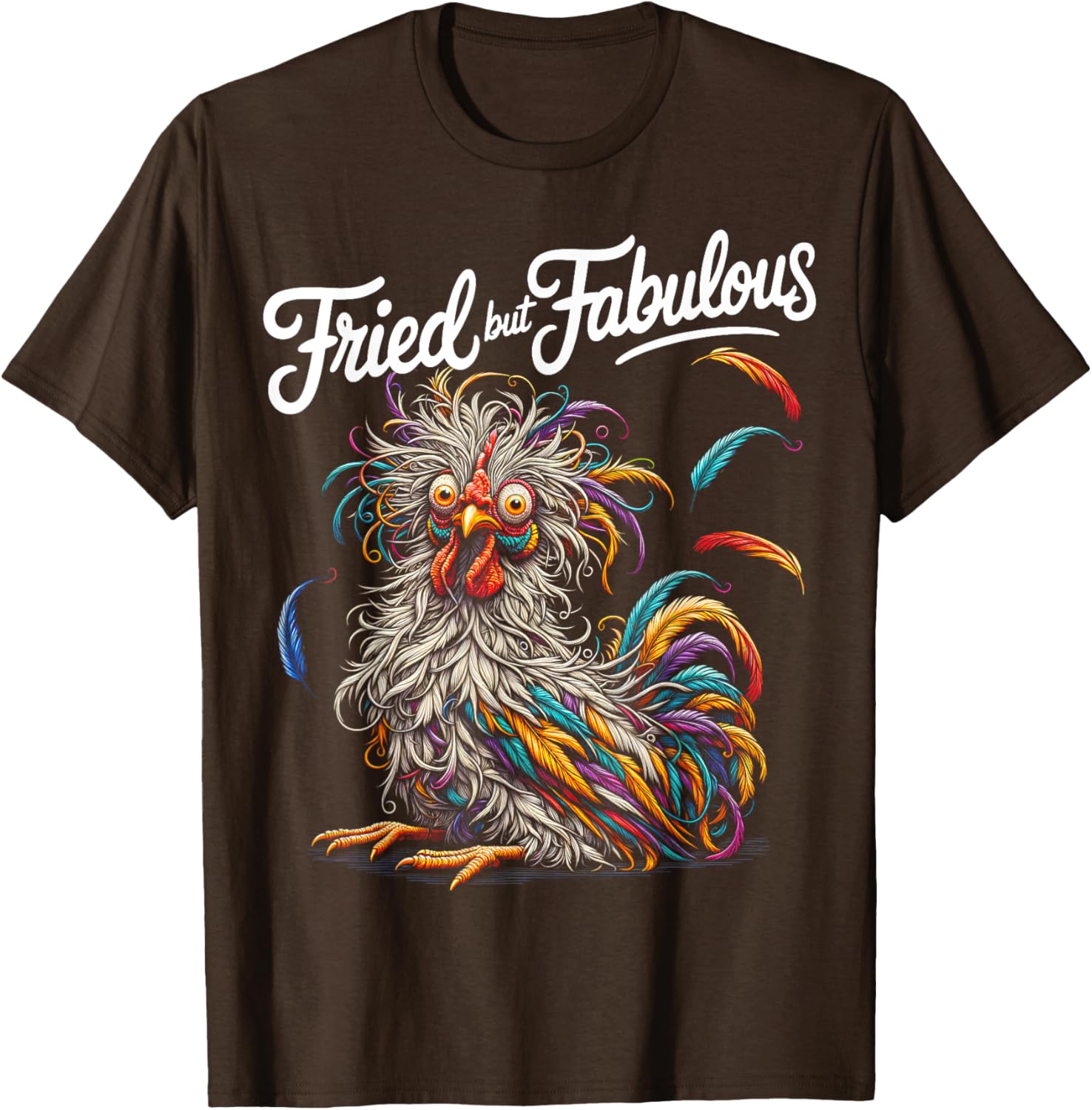 Funny Fried Chicken Love Graphic T-Shirt for Women - Fabulous Style - 4