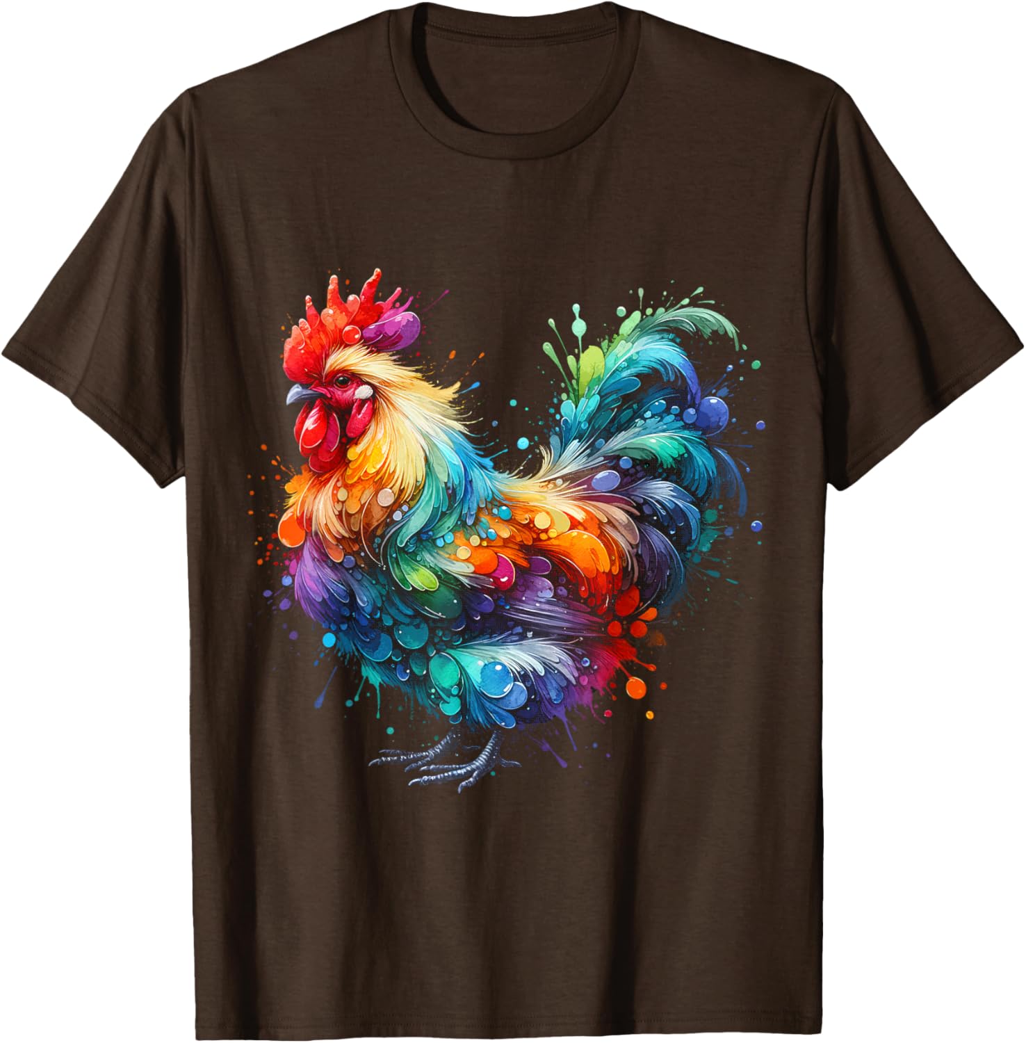 Funny Colorful Chicken Art T-Shirt for Women - Perfect Gift for Chicken Lovers - 4