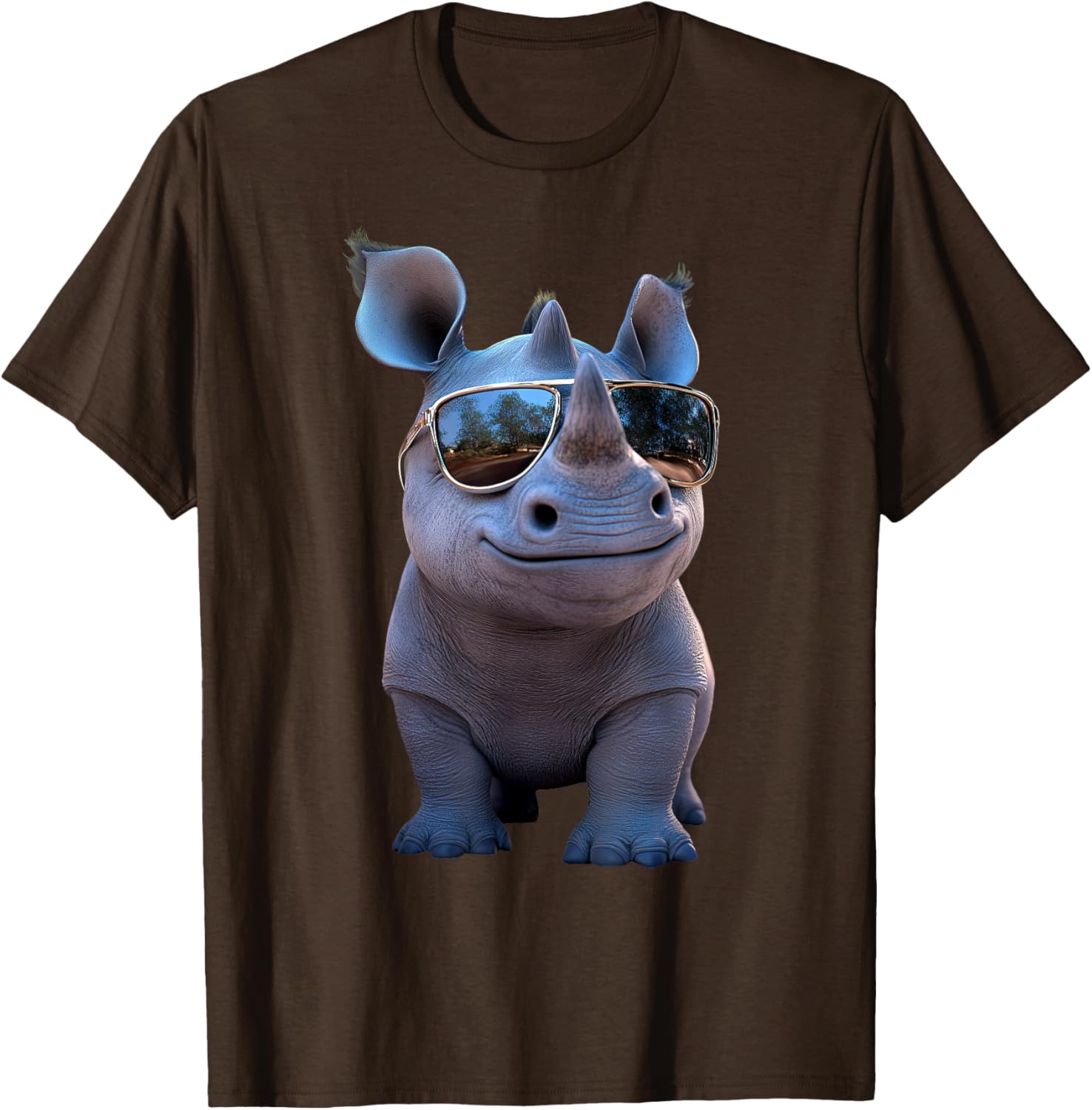 Cute Rhino Safari T-Shirt for Animal Lovers | White Rhinoceros Apparel - 17