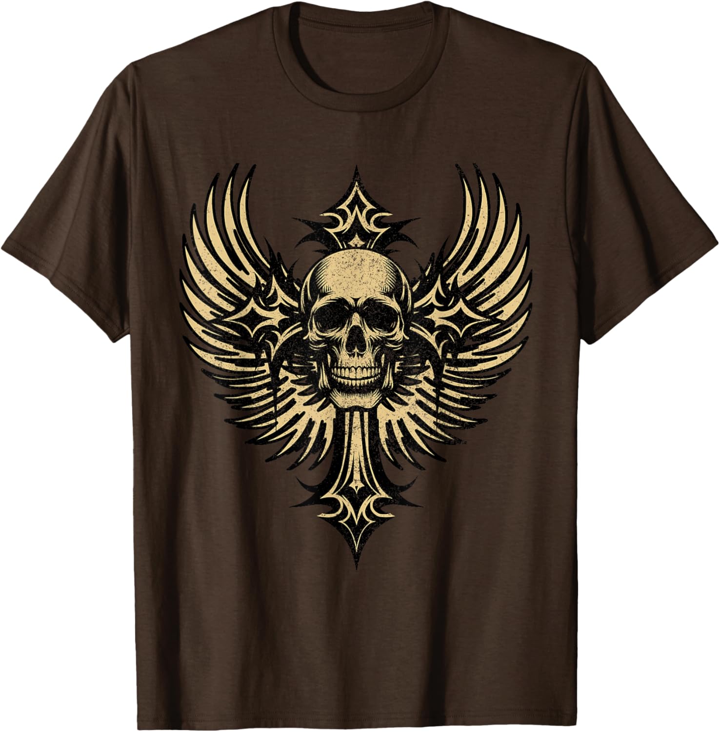 Grunge Skull Cross Gothic Aesthetic T-Shirt for Stylish Individuals - 22