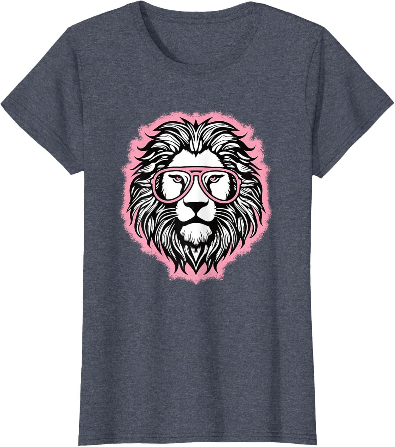Cute Pink Lion T-Shirt for Women and Girls - Perfect for Lion Lovers - 10