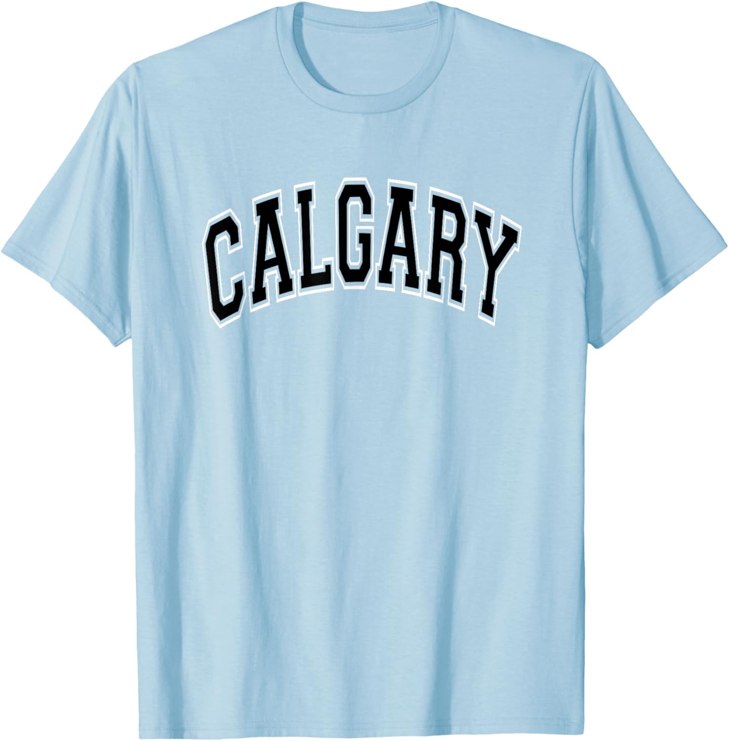 Calgary Arched Black Text T-Shirt Comfortable Casual Wear for Everyday Style - 25