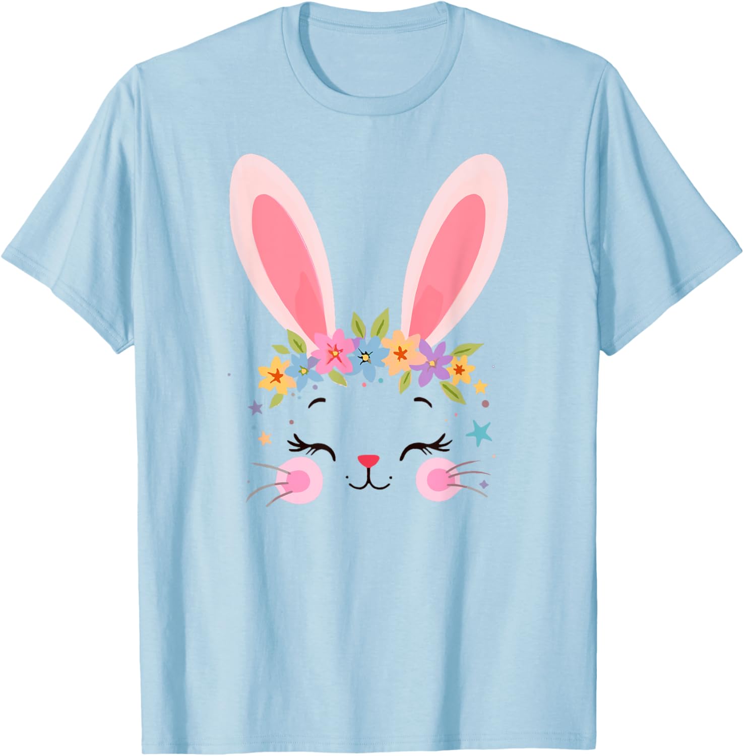 Cute Floral Easter Bunny T-Shirt for Rabbit Lovers - Women's Apparel - 17