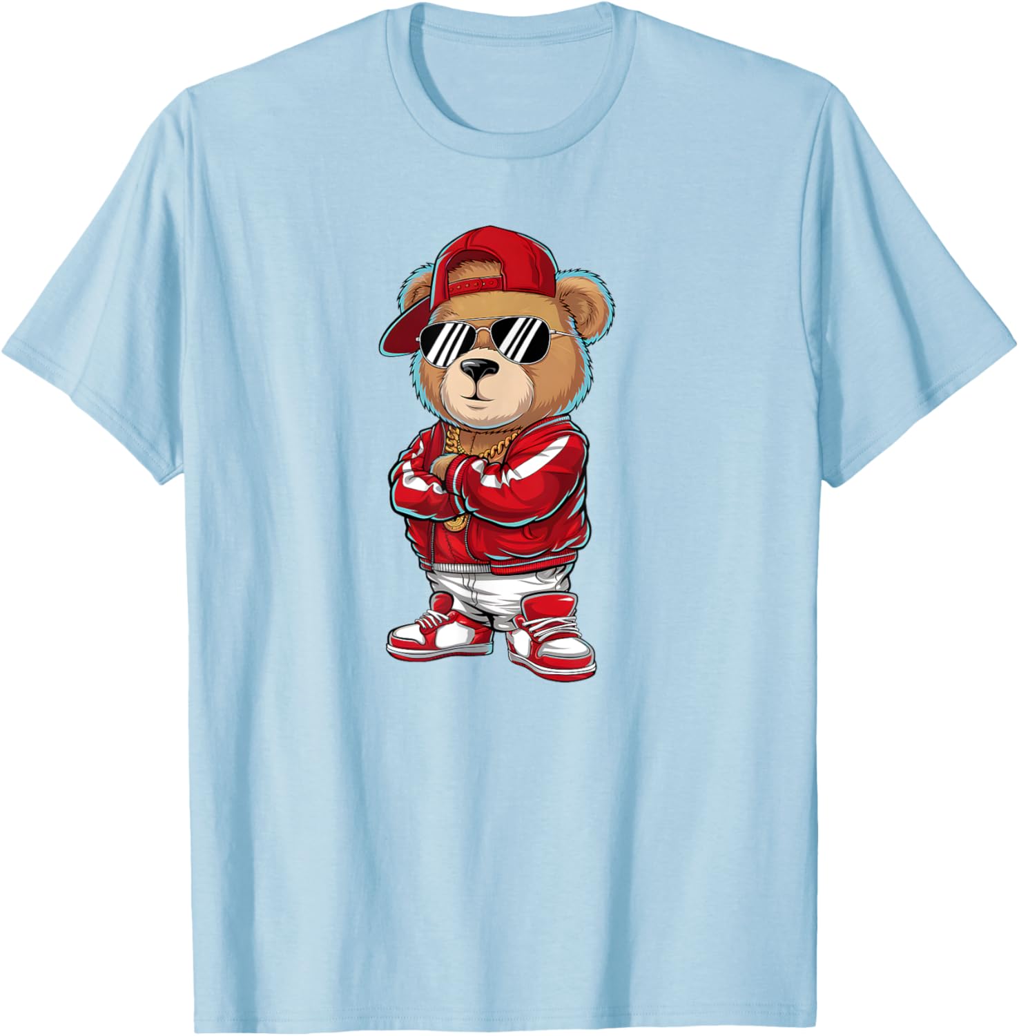 Funny Hip Hop Teddy Bear 90s Graffiti Art T-Shirt for Rap Lovers - 21