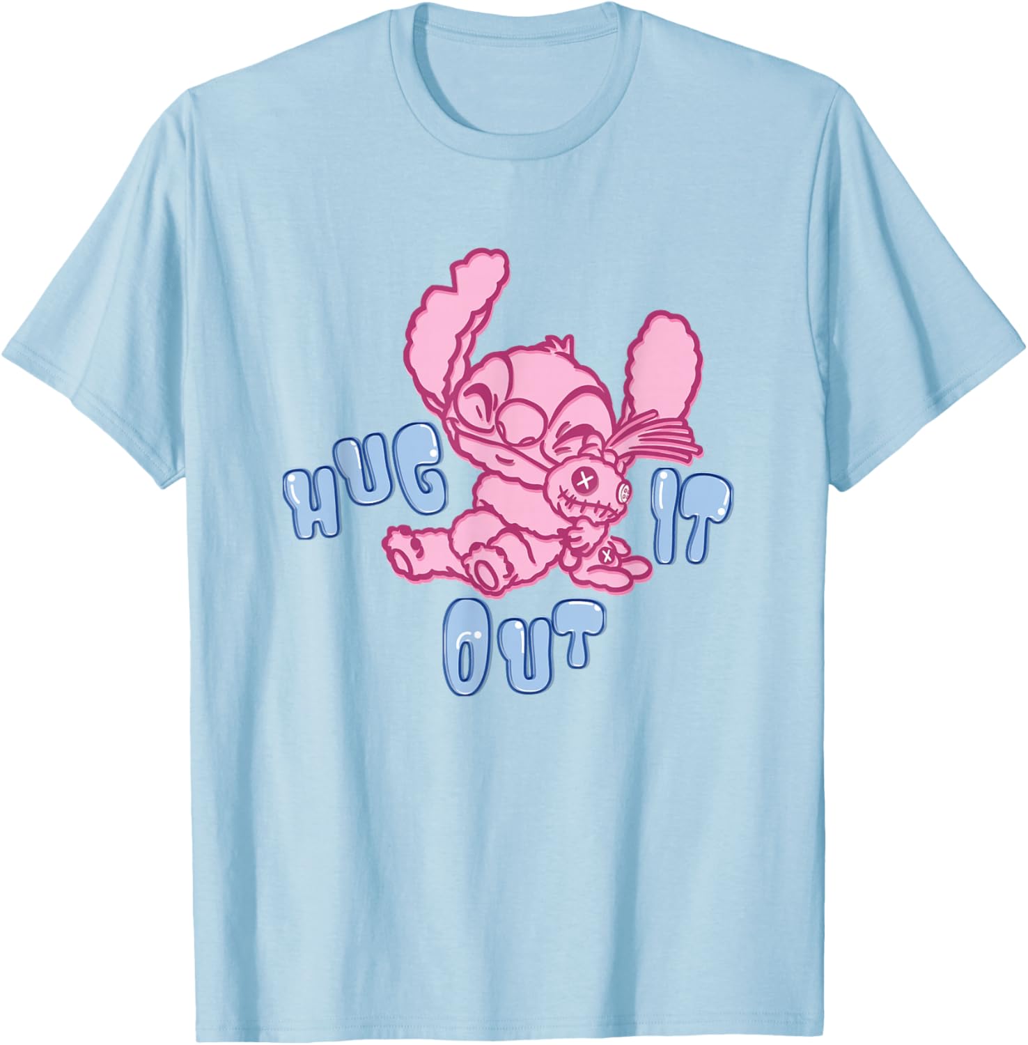 Disney Lilo & Stitch Cute Alien Stitch Hug It Out T-Shirt for Fun Styles - 6