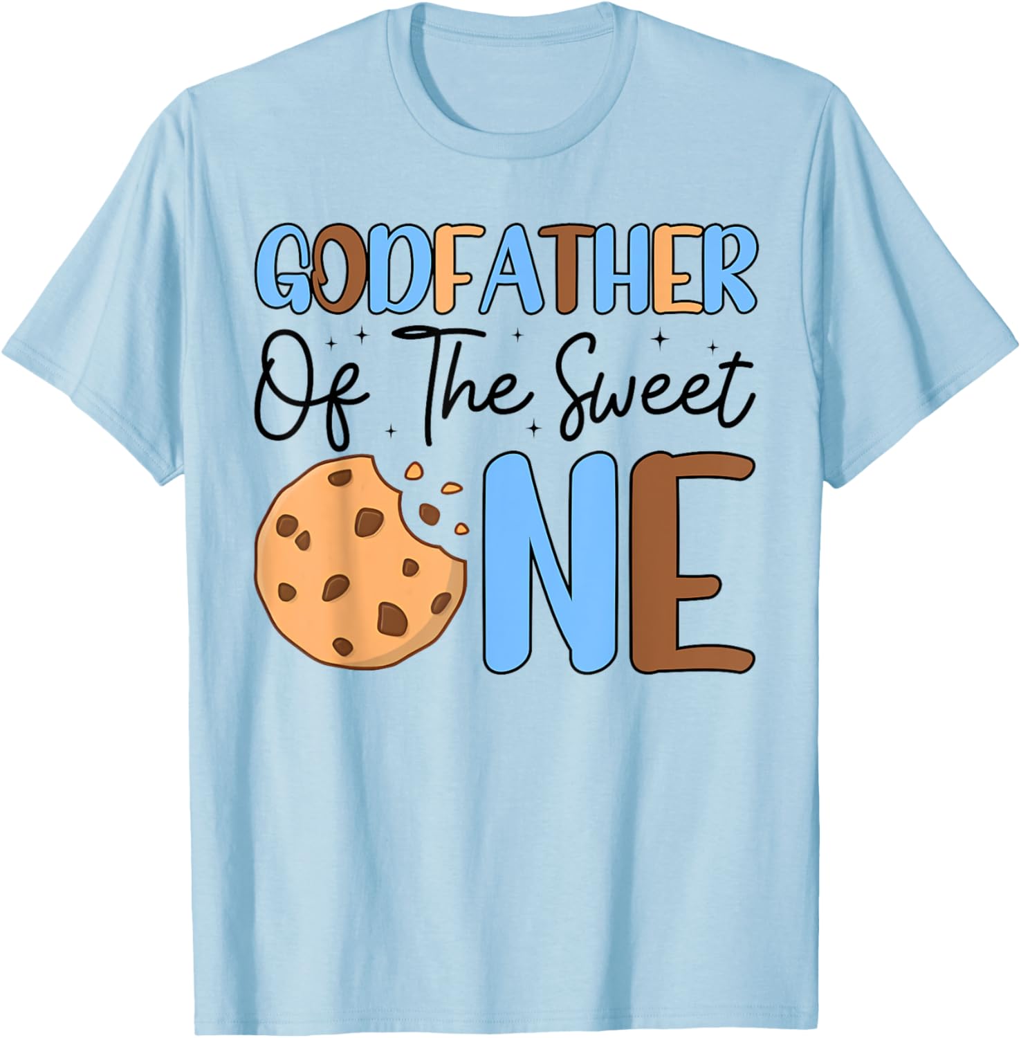 Cute Godfather Of The Sweet One Cookies & Milk 1st Birthday T-Shirt - 4