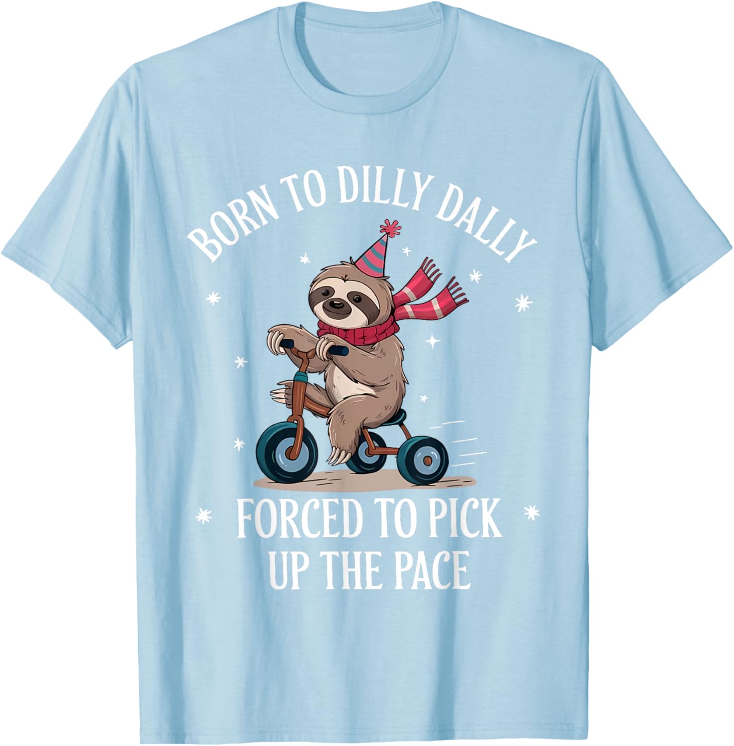 Cute Sloth T-Shirt Born To Dilly Dally Perfect for Relaxed Days - 3