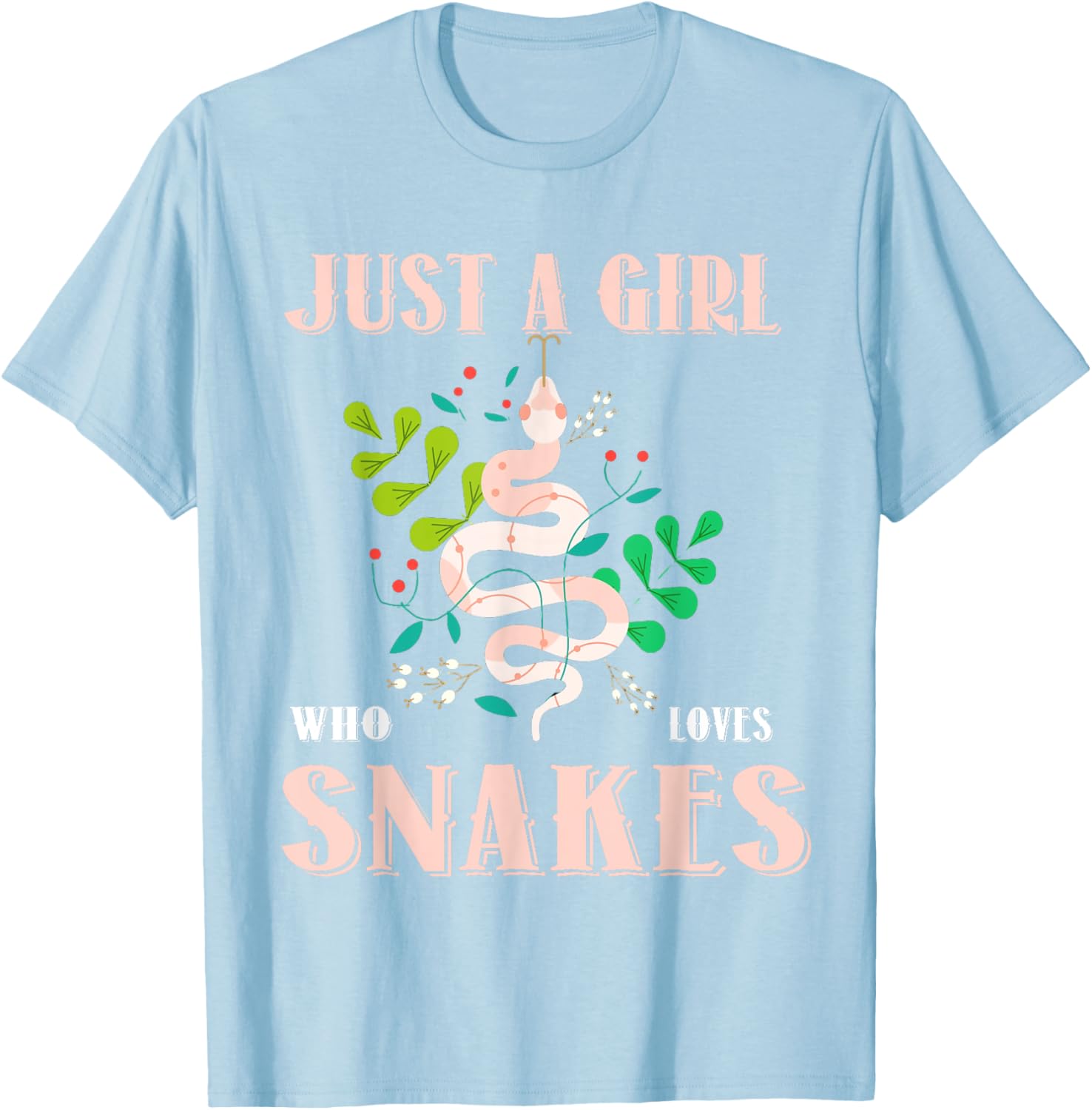 Cute Just a Girl Who Loves Snakes T-Shirt for Reptile Lovers - 8