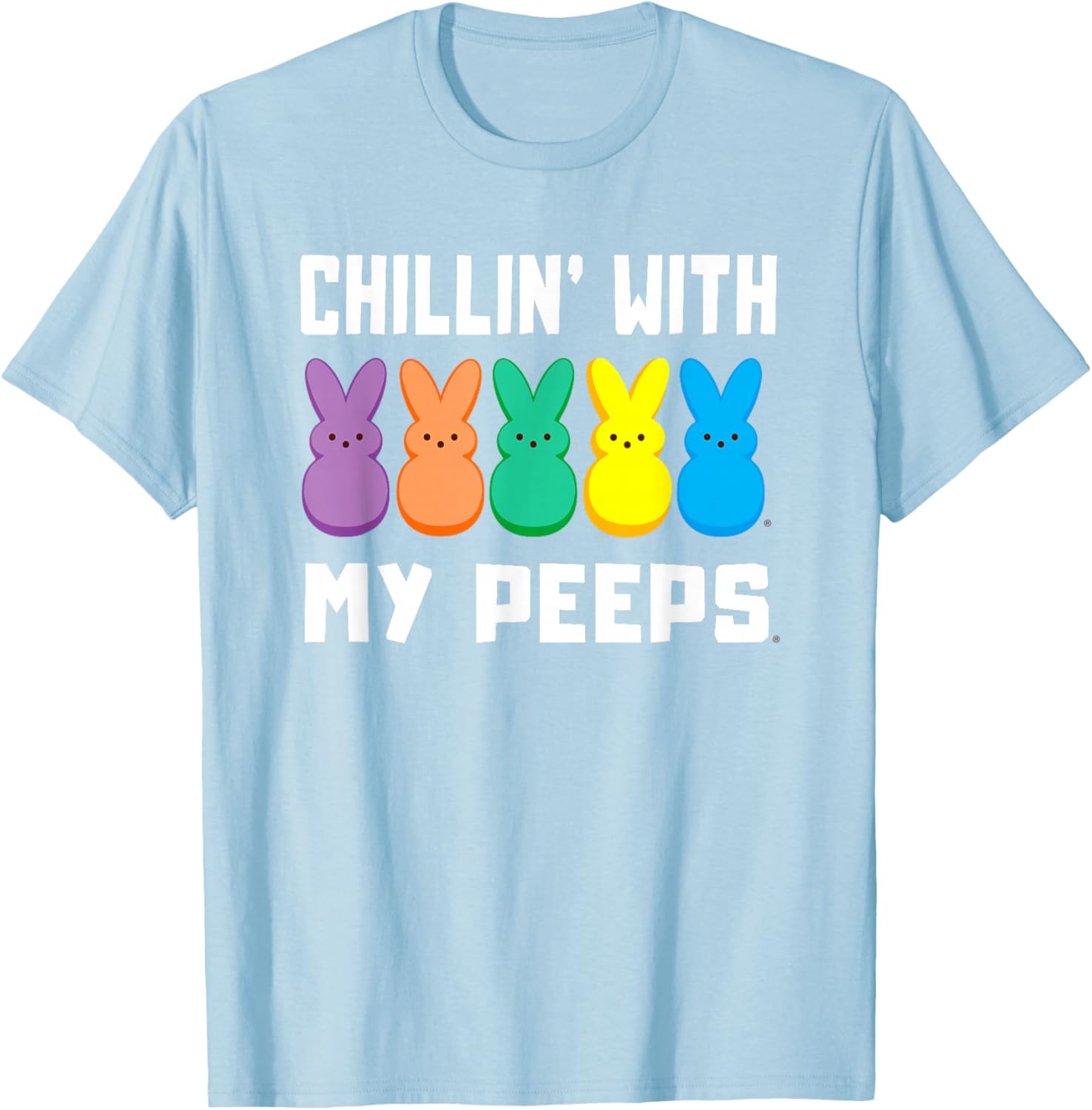 Chillin' With My Peeps Easter Bunny T-Shirt for Fun Spring Styles - 6