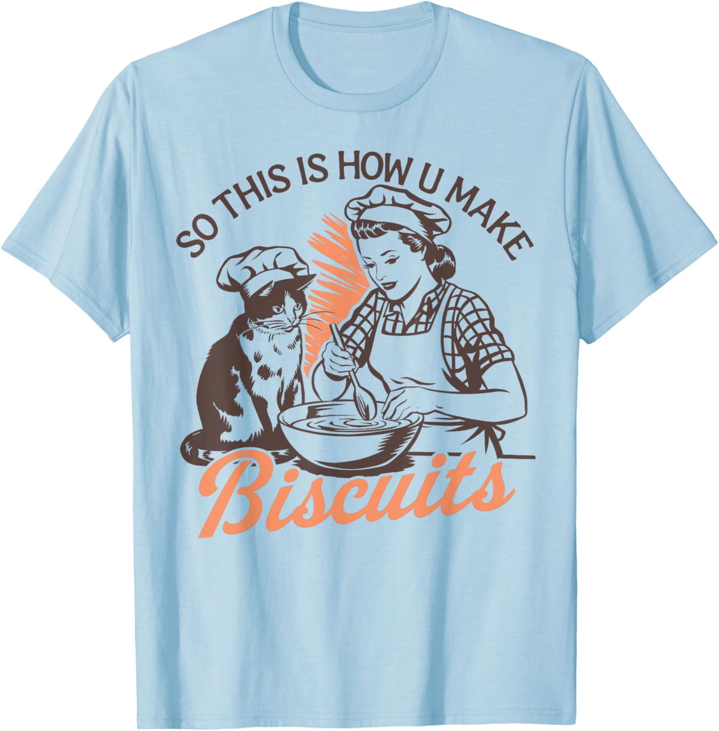 Funny Cat Make Biscuits T-Shirt Retro Gift for Men Women Kids - 5