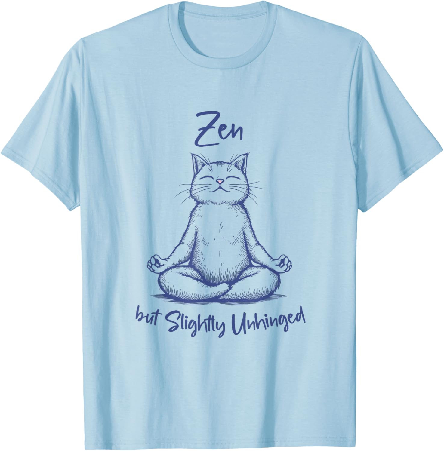 Funny Cat Meditation T-Shirt Zen Vibes for Men and Women - 3