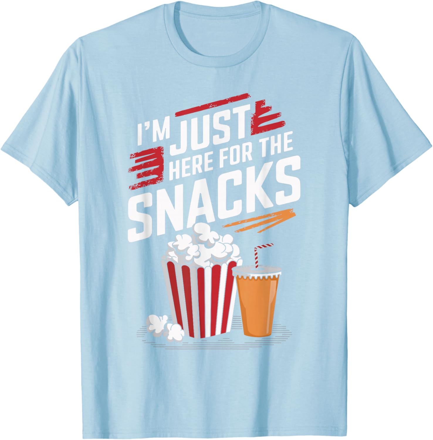 Funny Food Lover T-Shirt I'm Just Here For The Snacks Gift for Foodies - 8