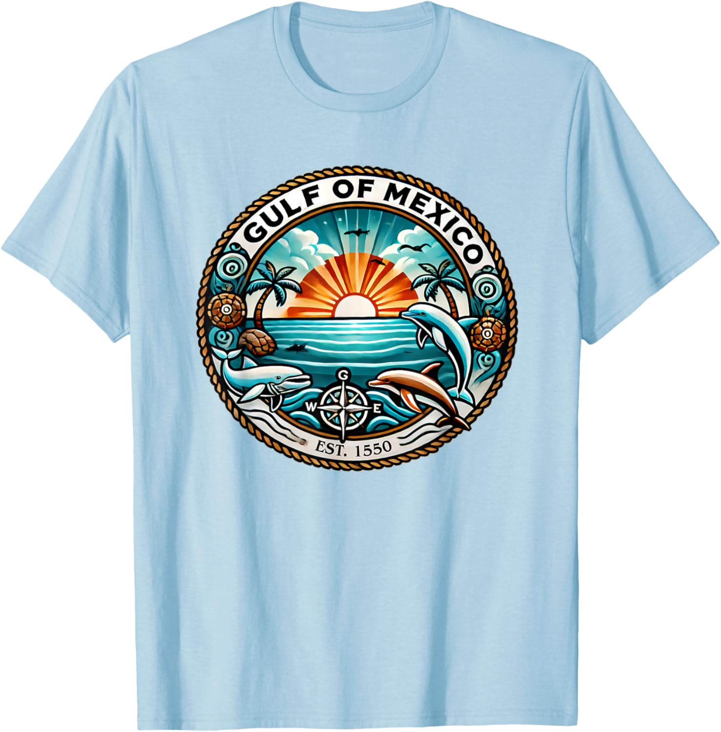 Gulf of Mexico Sunset T-Shirt - Vibrant Caribbean Beach Design - 10