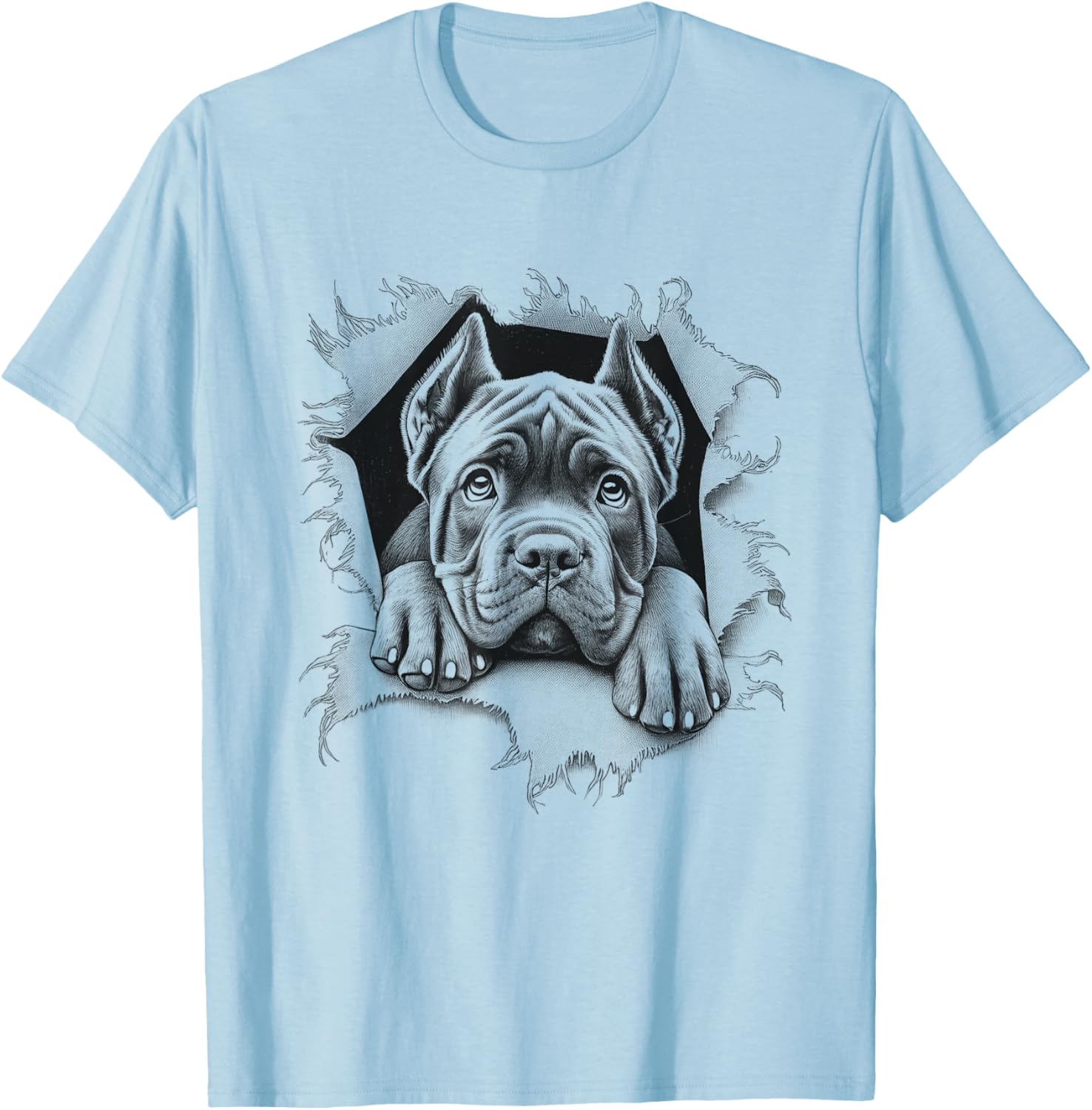 Cute Cane Corso Peeking Dog T-Shirt for Dog Lovers and Owners - 7
