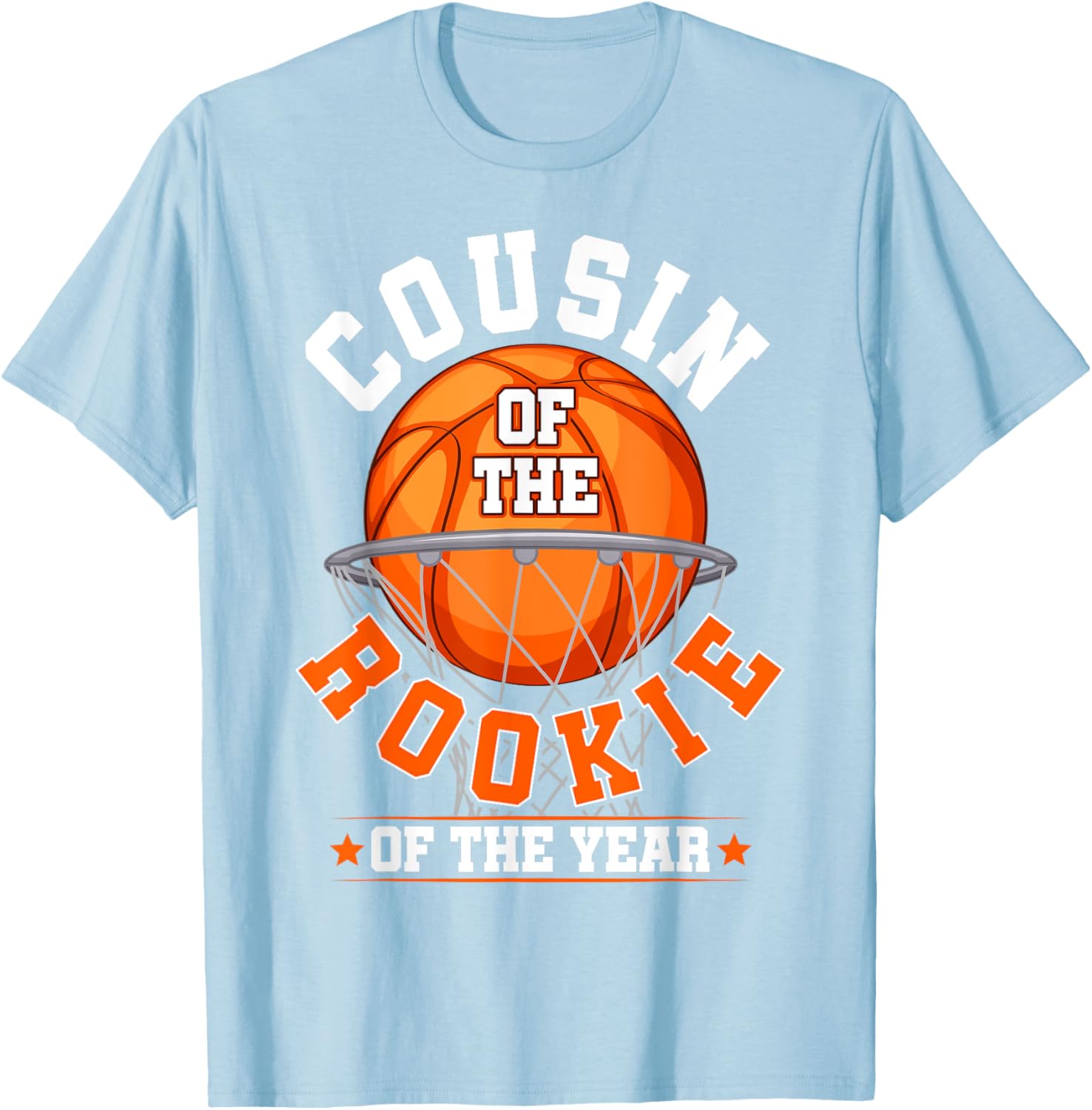 Cousin of Rookie 1st Birthday Basketball Family Matching T-Shirt - 5