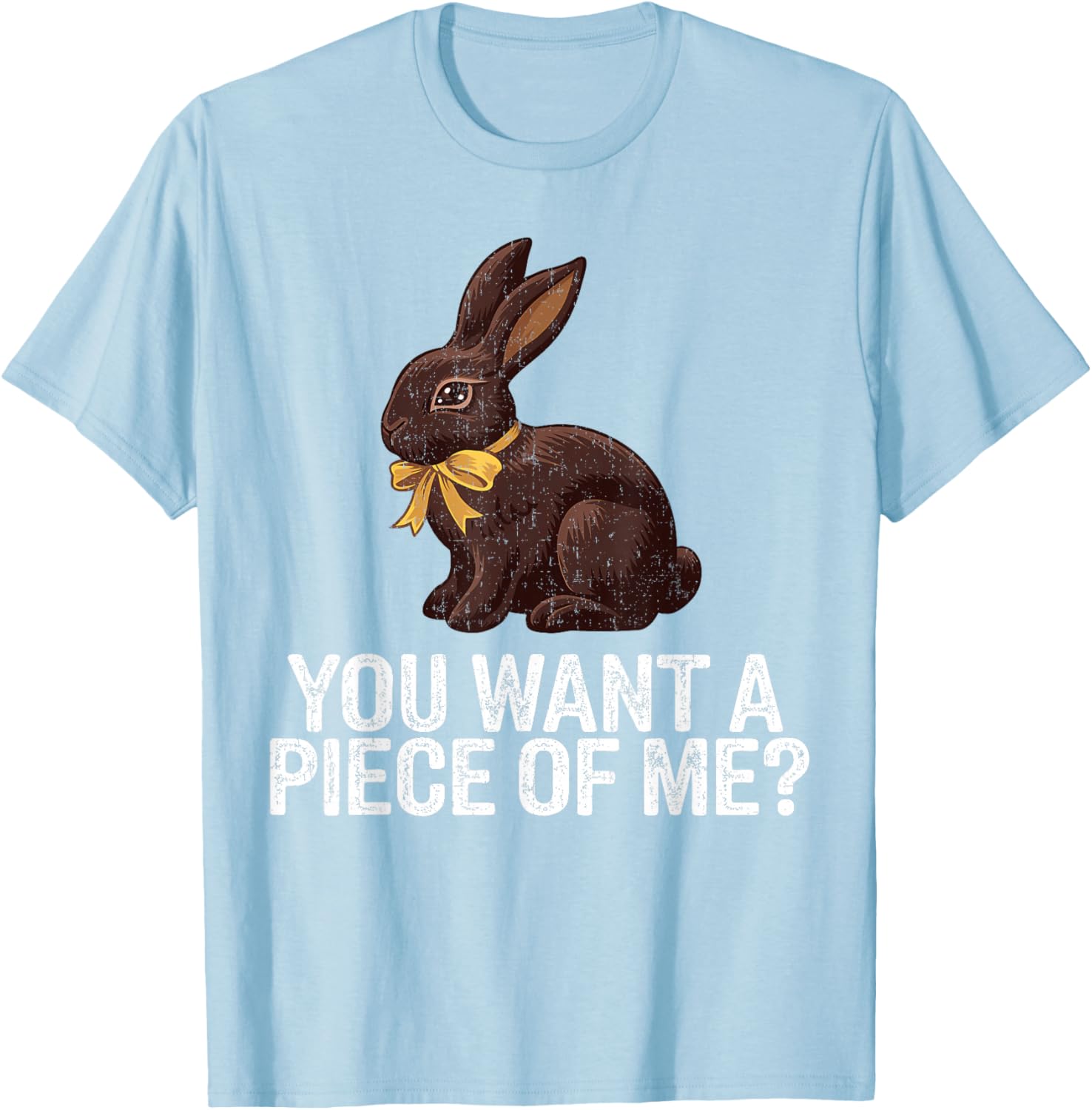 Cute Easter Rabbit Chocolate Bunny Graphic T-Shirt for Fun Holiday Style - 23