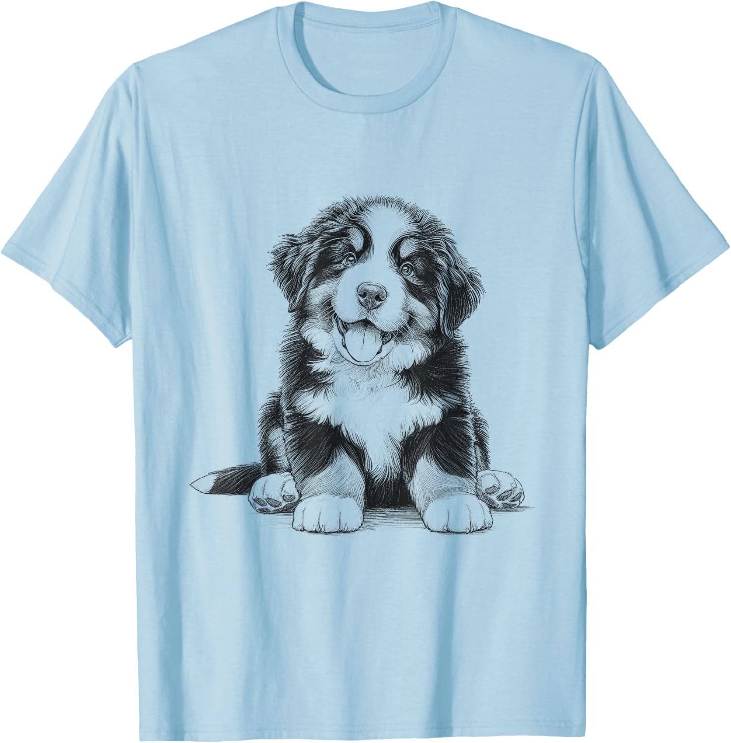 Cute Bernese Mountain Dog Puppy T-Shirt for Men and Women - 9